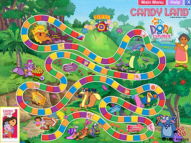 candy land dora the explorer edition — game screenshot