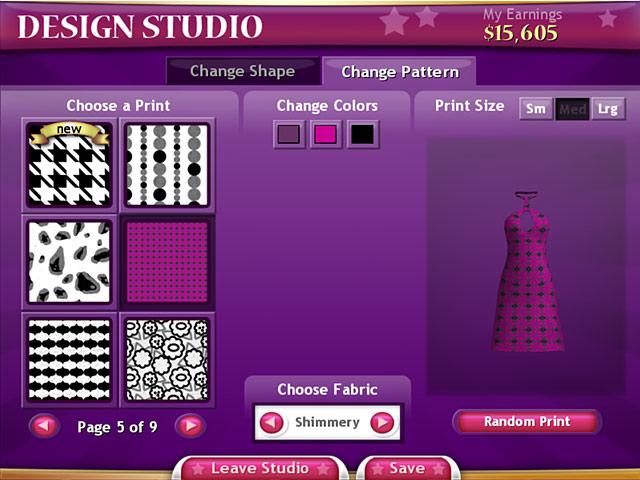 fashion solitaire — game screenshot